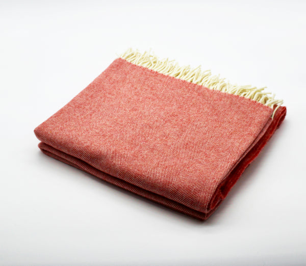 Merino Wool Collection Throw in Pink