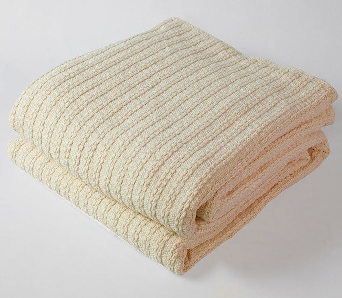 Cable Knit Blanket Natural Harlow Henry