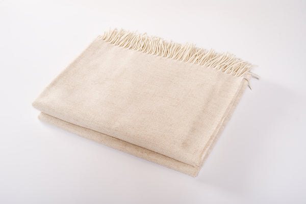 Merino Wool Collection Throw in Oatmeal