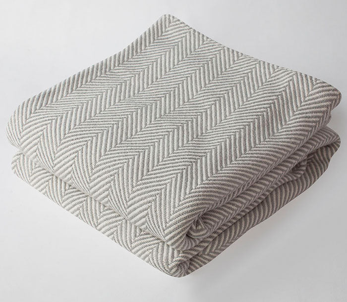 Herringbone Blanket Grey - Main Image