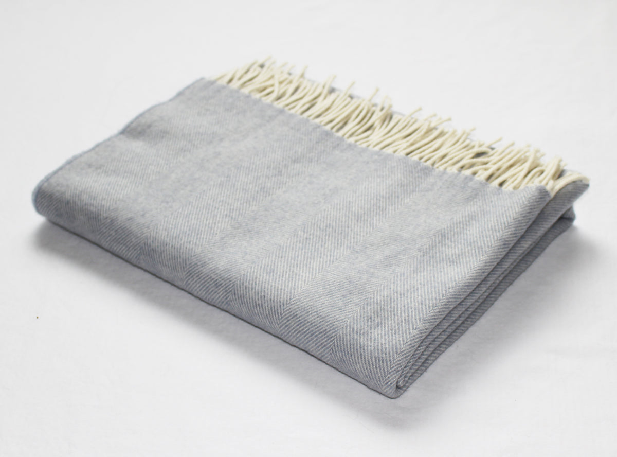 Lambswool Pashmina Light Blue Harlow Henry