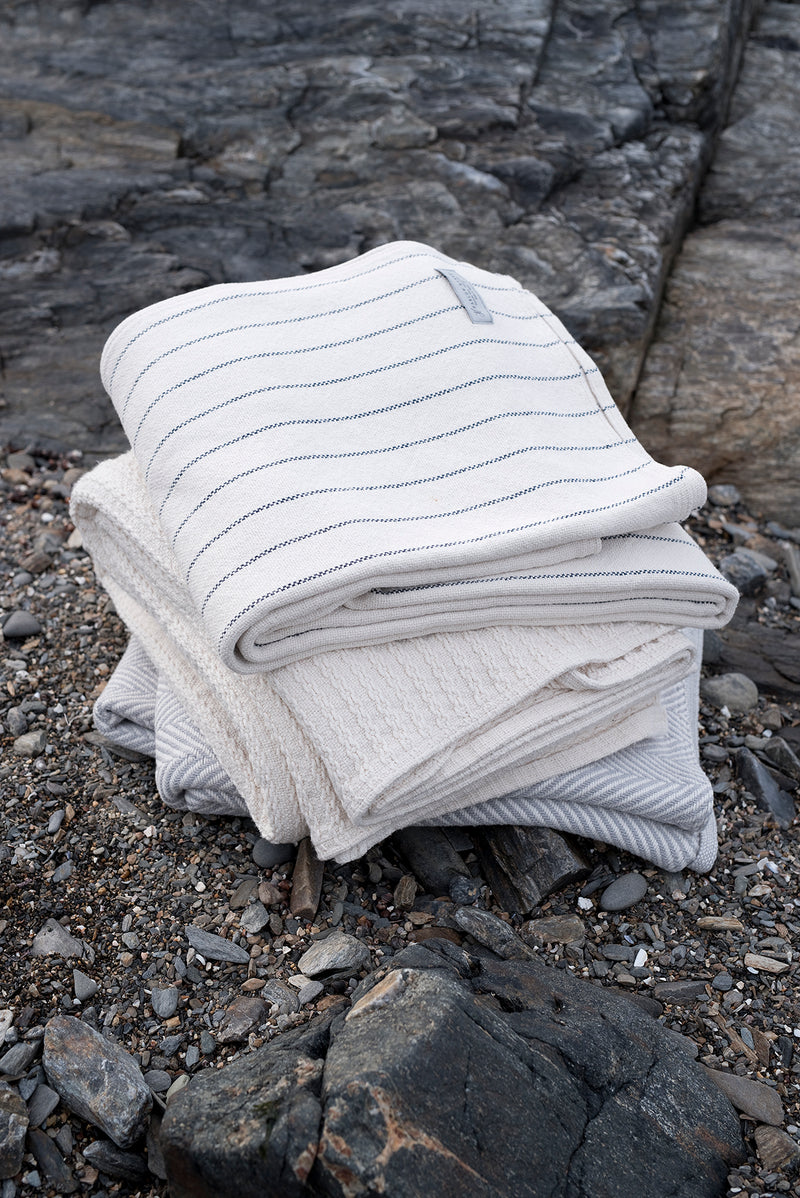Cable Knit Blanket White